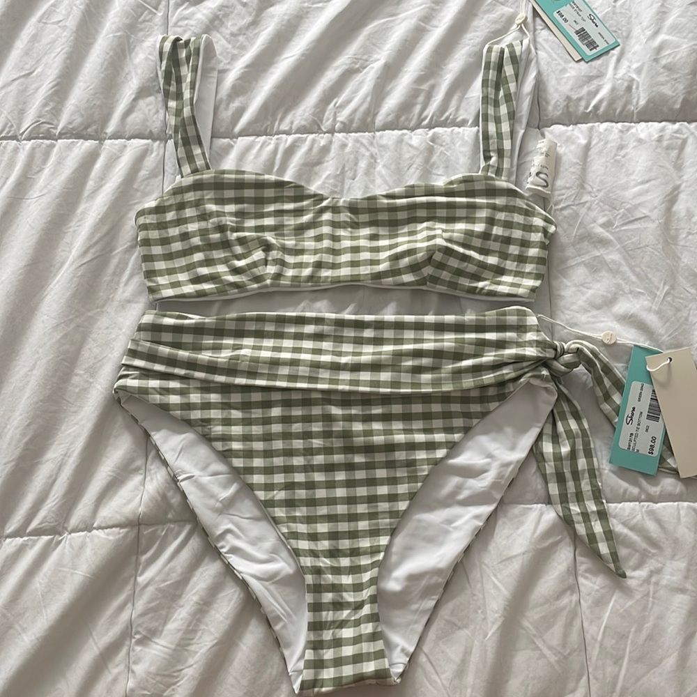 Green Plaid Shore Swimsuit💚